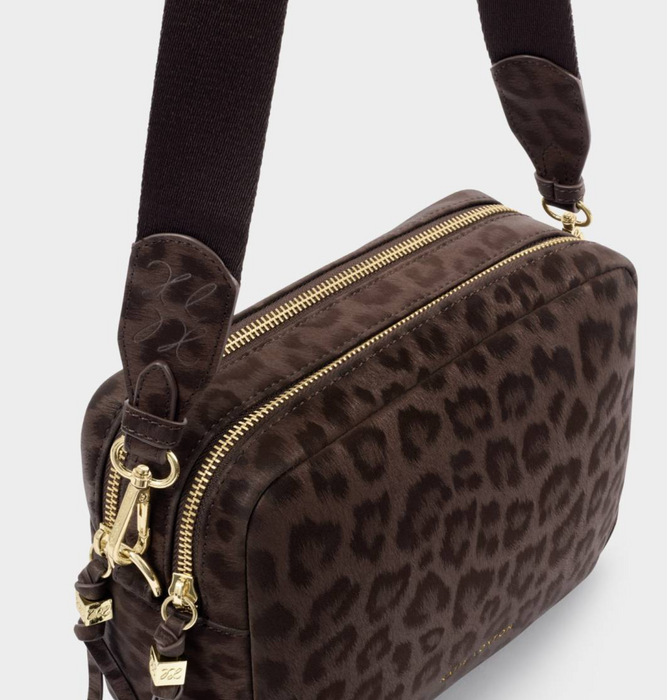 Lottie Lg Crossbody | Chocolate Leopard