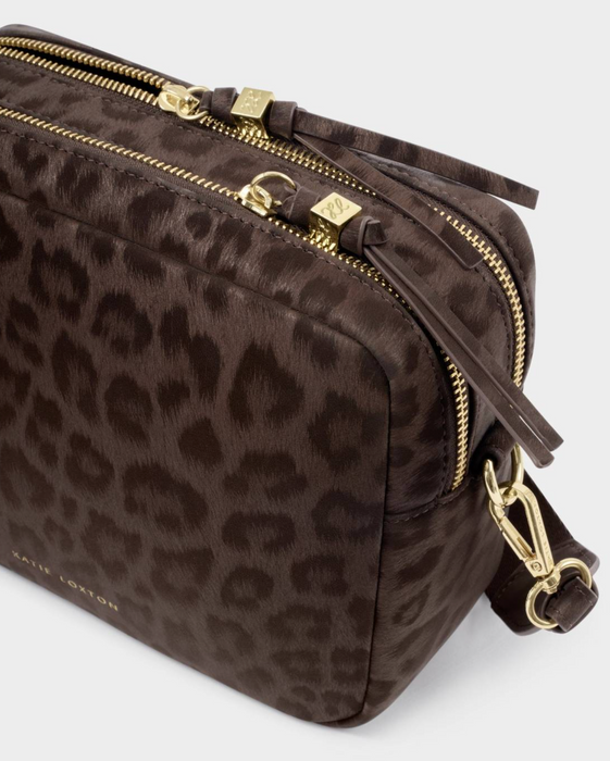Lottie Lg Crossbody | Chocolate Leopard