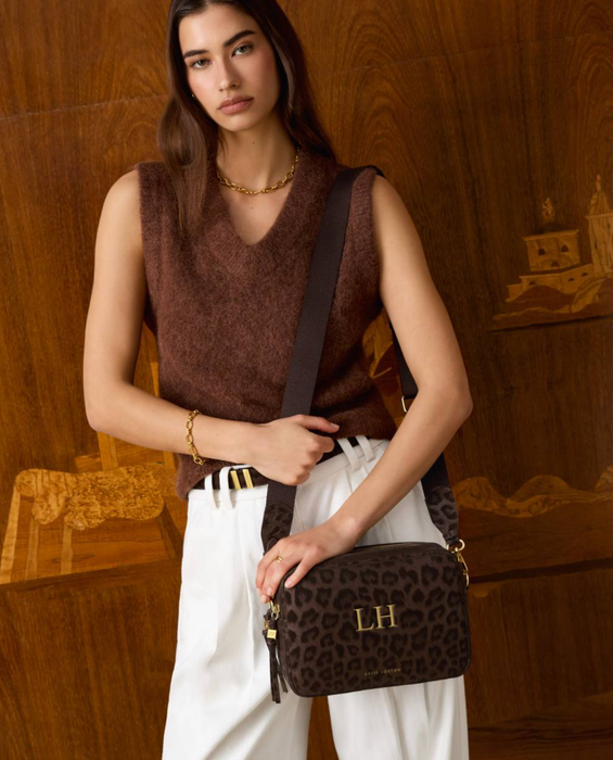 Lottie Lg Crossbody | Chocolate Leopard
