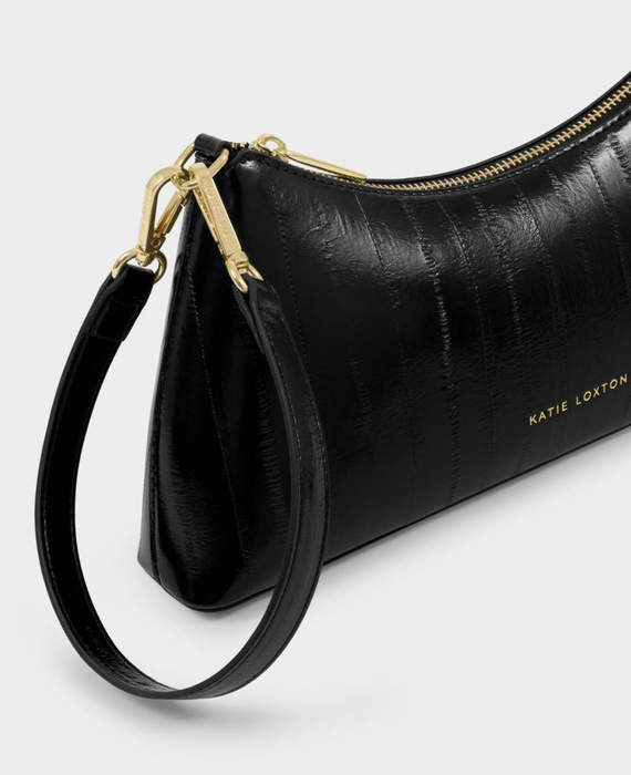 Miley Small Shoulder Bag | Black Eel