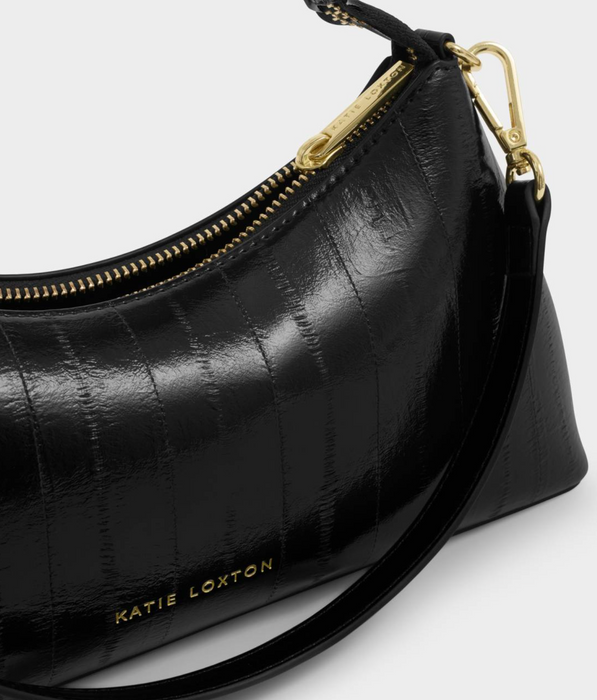 Miley Small Shoulder Bag | Black Eel