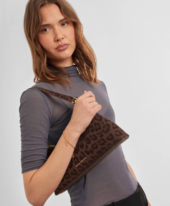 Miley Small Shoulder Bag | Chocolate Leopard
