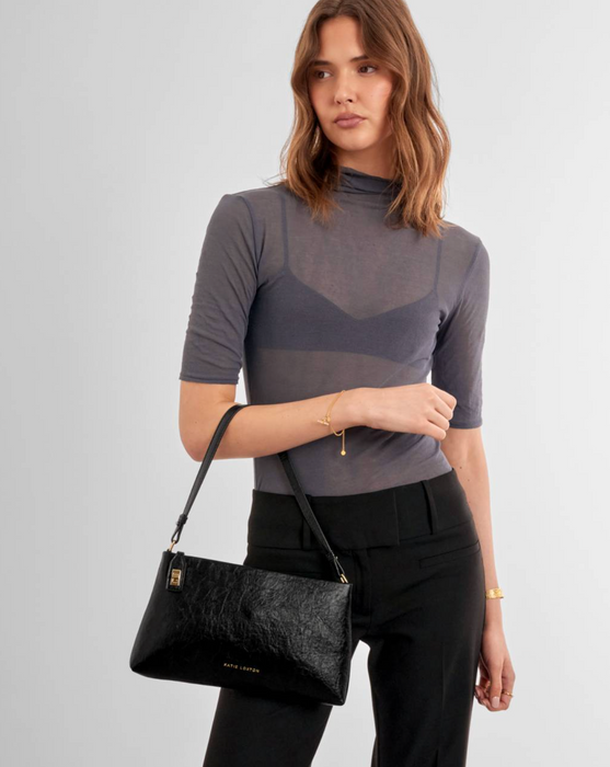 Orin Twist Lock Small Shoulder | Black