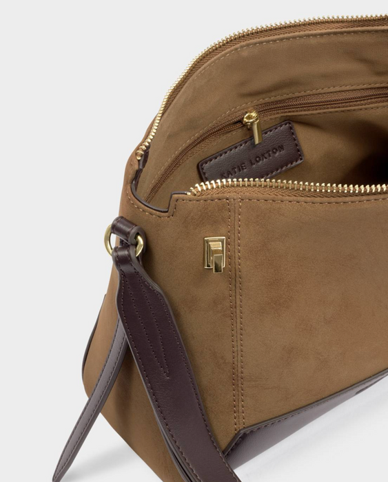 Charlbury Crossbody Bag | Caramel Suedette