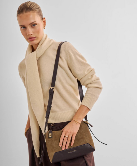 Charlbury Crossbody Bag | Caramel Suedette