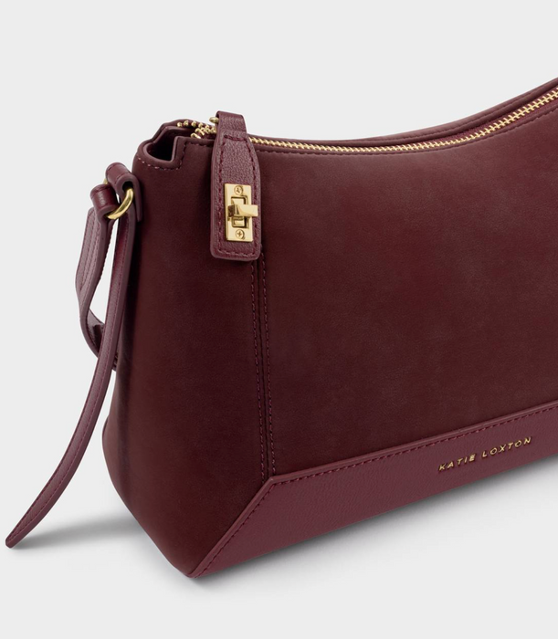 Charlbury Crossbody Bag | Cherry Suedette