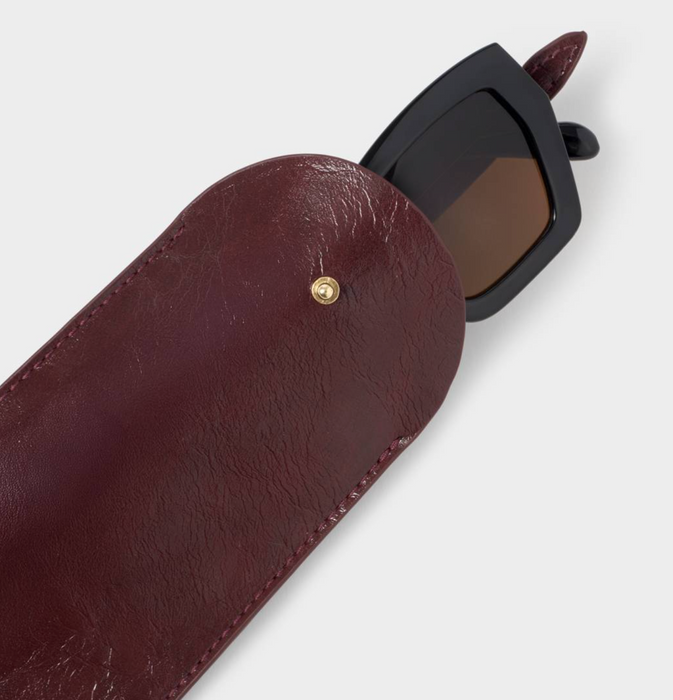 Glasses Sleeve | Cherry Patent Crackle