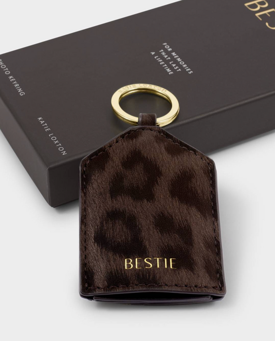 Boxed Photo Keyring | Chocolate Leopard Bestie