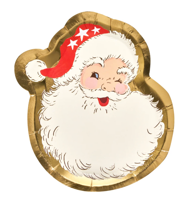 Die-Cut Vintage Santa Salad Plate