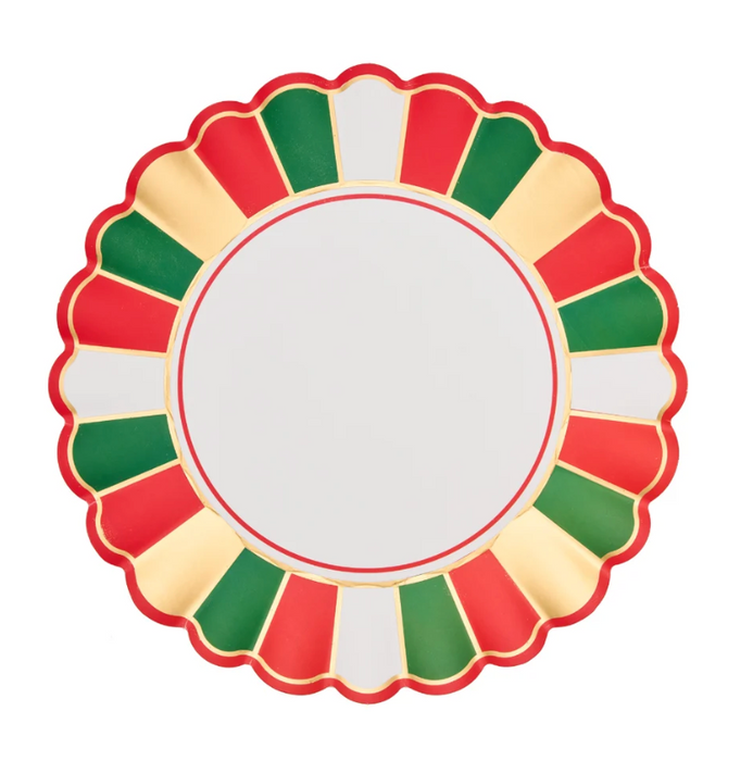 Joyful Christmas Scallop Dinner Plate
