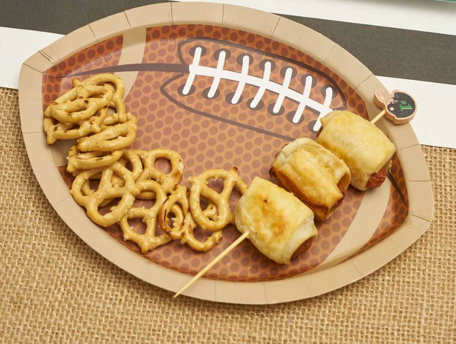 Die-Cut Football Salad Plate