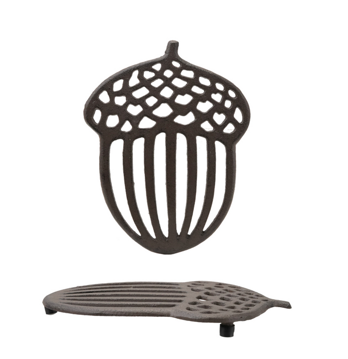 Cast Iron Acorn Shaped Trivet