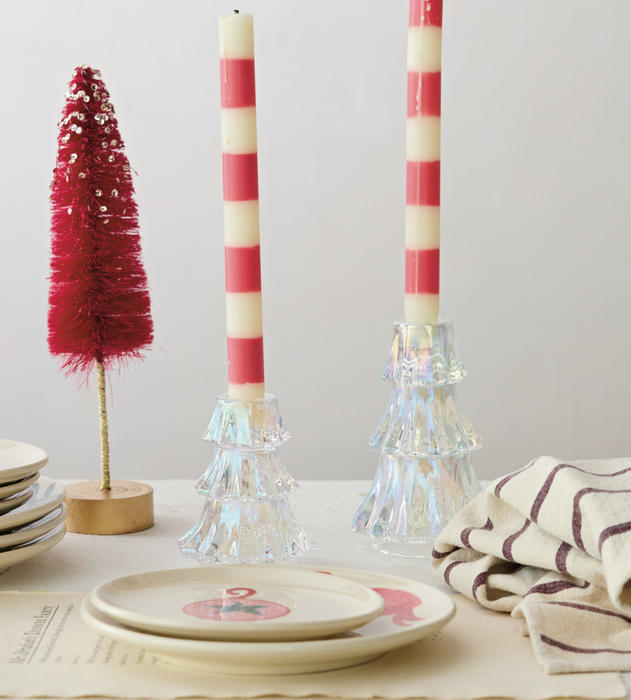 Glass Tree Shaped Taper Holder