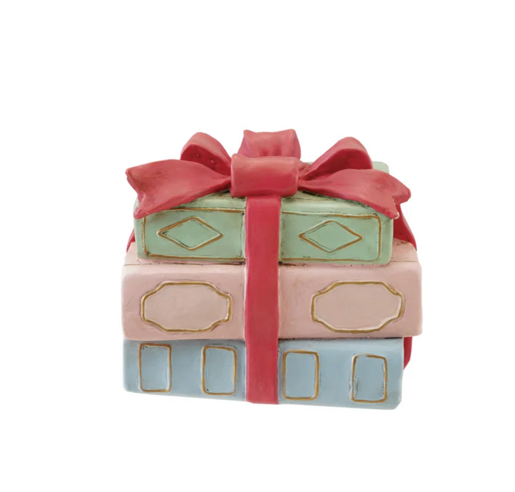 Book Stack Taper Holder w/Bow