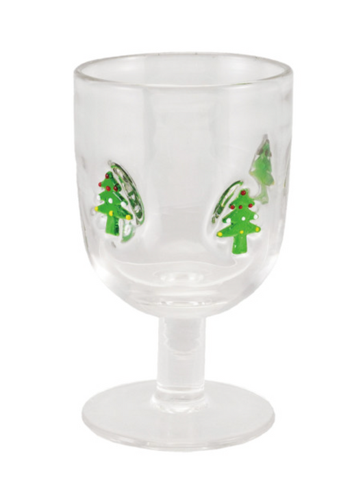 Holiday Icon Stem Wine Glass | Tree