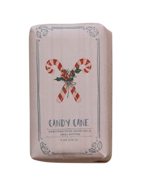 Candy Cane Scented Milled Bar Soap