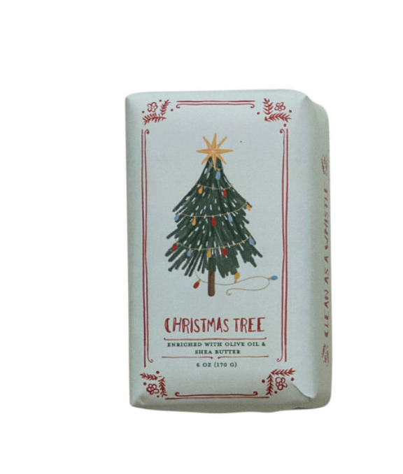 Christmas Tree Scented Milled Bar Soap