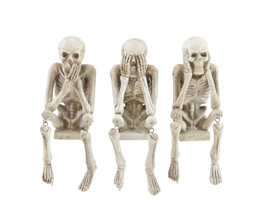 Skeleton Shelf Sitter | Hear No Evil