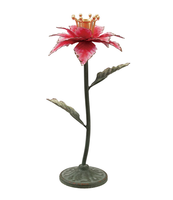 Poinsettia Shaped Taper Holder