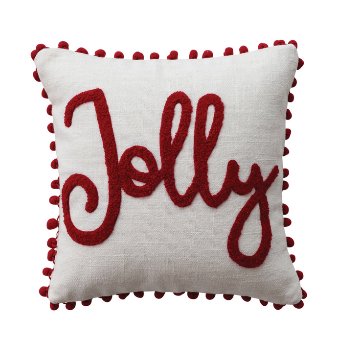 12" Square Jolly Pillow