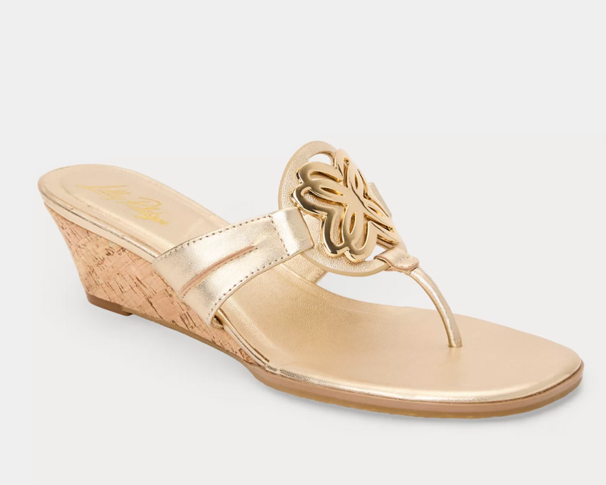 The Lilly Wedge | Gold Metallic
