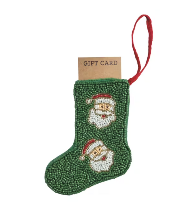 Stocking GC Holder Ornament | Santa