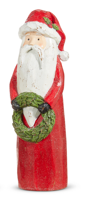 10"  Carved Santa