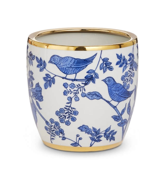 6" Blue Bird Cache Pot