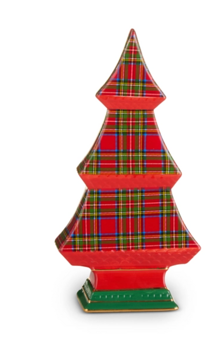 9" Plaid Tabletop Tree
