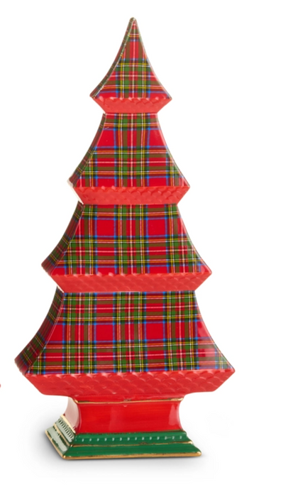 12" Plaid Tabletop Tree