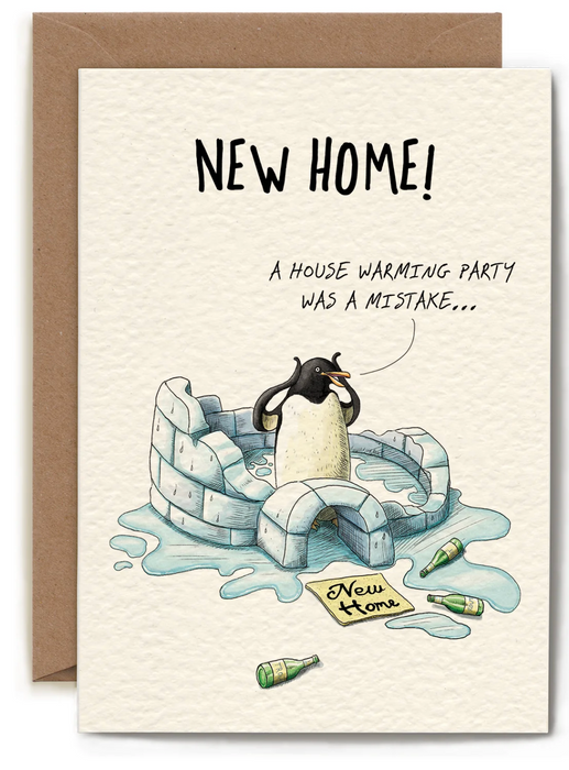 Penguin Housewarming Card