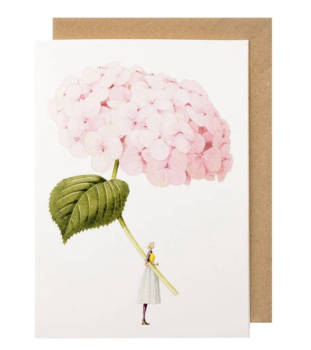 Pale Pink Hydrangea Card