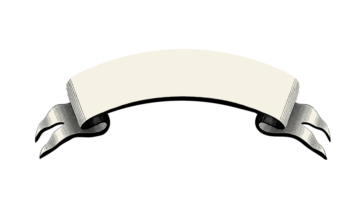 Classic Black Banner Table Accent