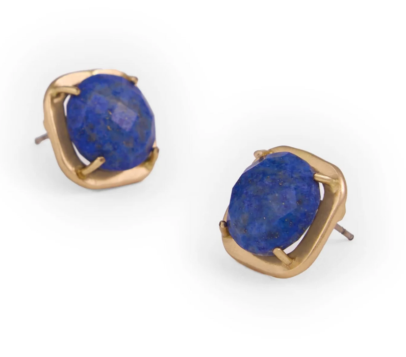 Celeste Single stone Earrings | Lapis