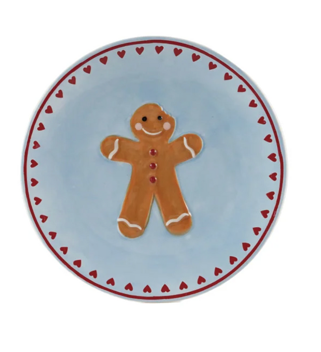 Blue Gingerbread Plate