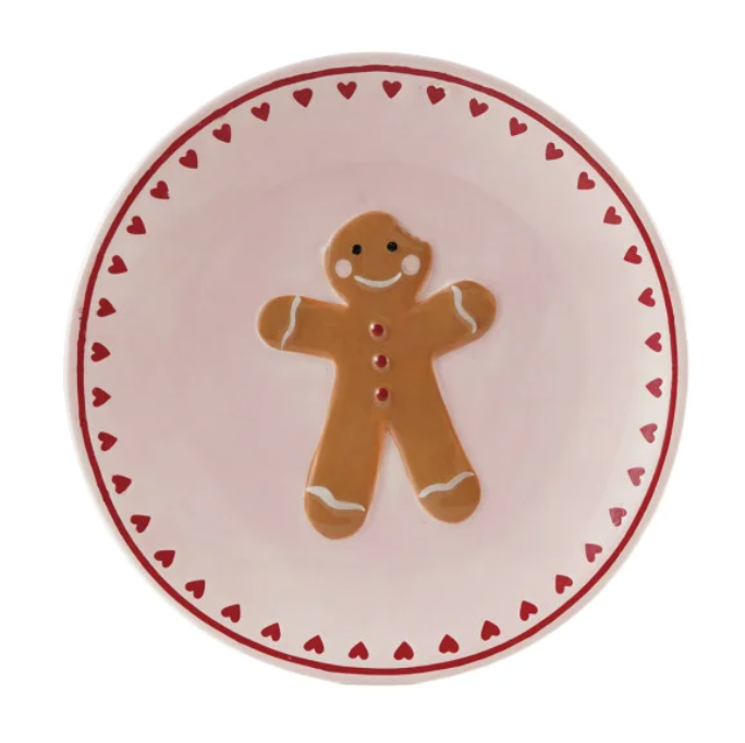 Pink Gingerbread Plate