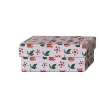 XSmall Pink Holiday Floral Gift Box