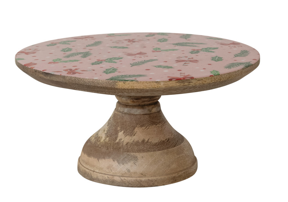 Round Holiday Mango Pedestal