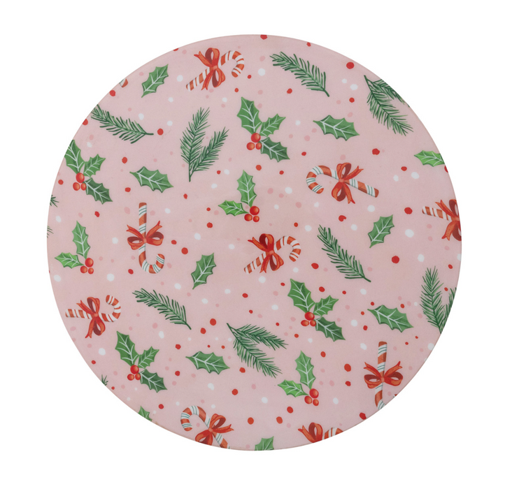 Round Holiday Mango Pedestal