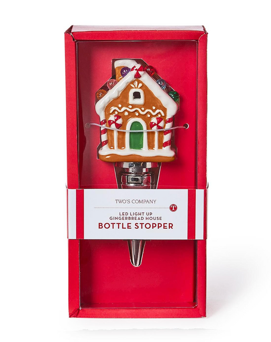Light-Up Gingerbread Bottle Stopper