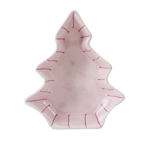 6" Pink Tree Shaped Dish