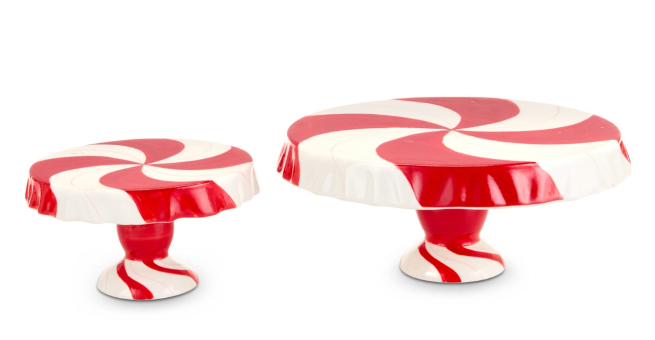 8" Peppermint Cake Stand