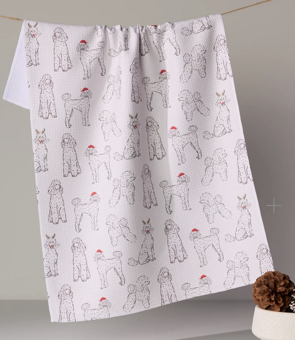 Geometry Tea Towel | Festive Poodles