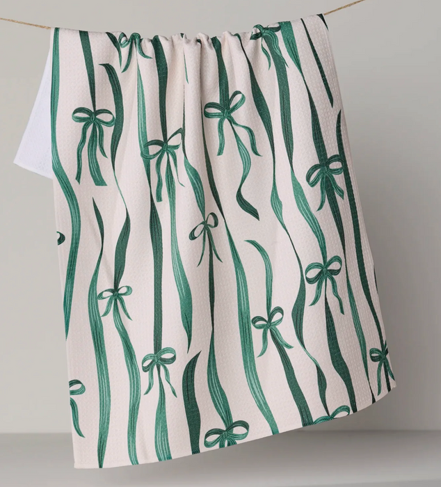 Geometry Tea Towel | Falling Ribbon Fir