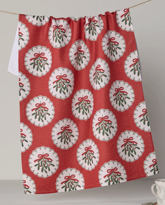 Geometry Tea Towel | Merry Mistletoe