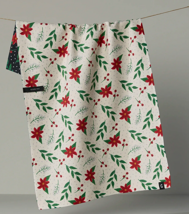 Geometry Luxe Tea Towel | Winter Bloom