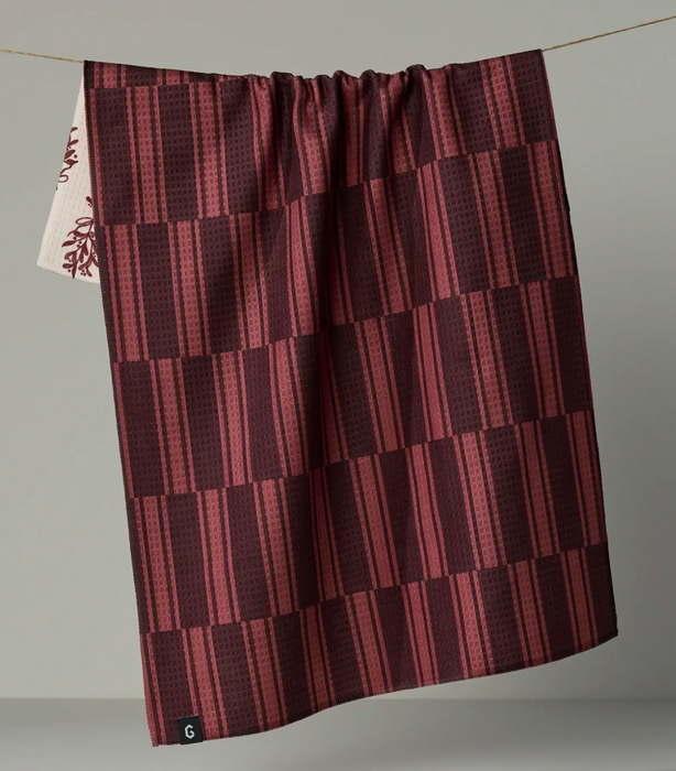 Geometry Luxe Tea Towel | Festive Cranberry