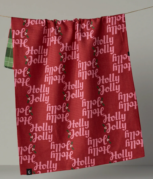 Geometry Luxe Tea Towel | Holly Jolly XMas