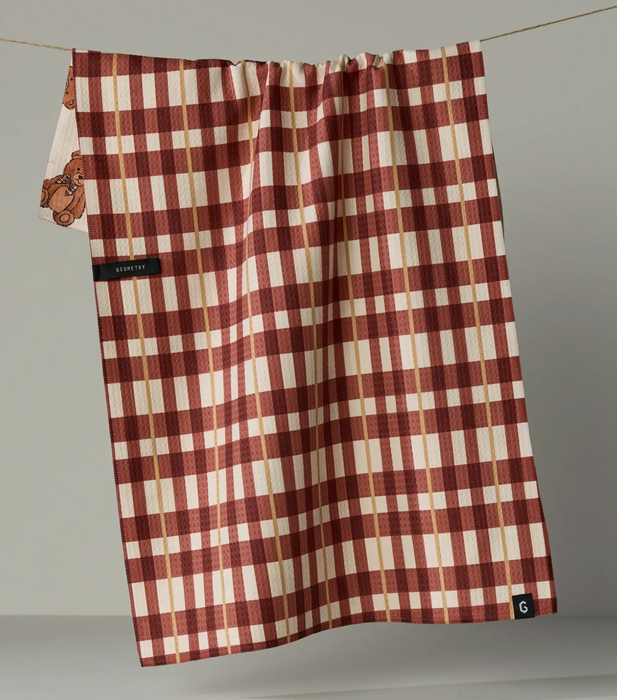 Geometry Luxe Tea Towel | Plaid Teddy