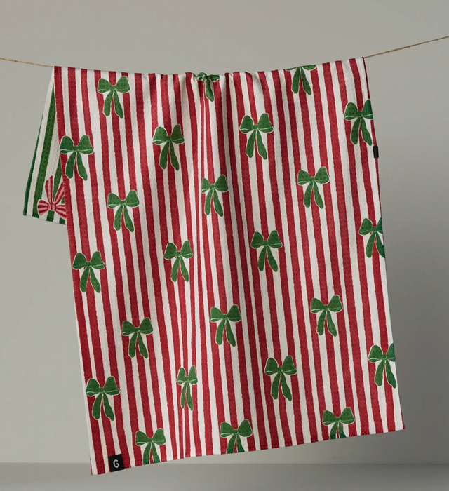 Geometry Luxe Tea Towel | Ribbon Bows